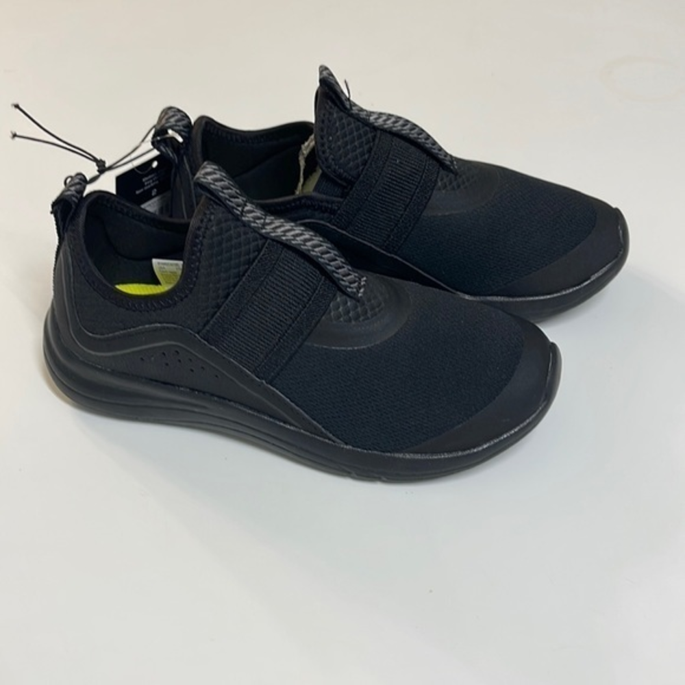 Athletic Works Slip On Shoes Black Size 2 Memory Foam NWT, No Boxโ